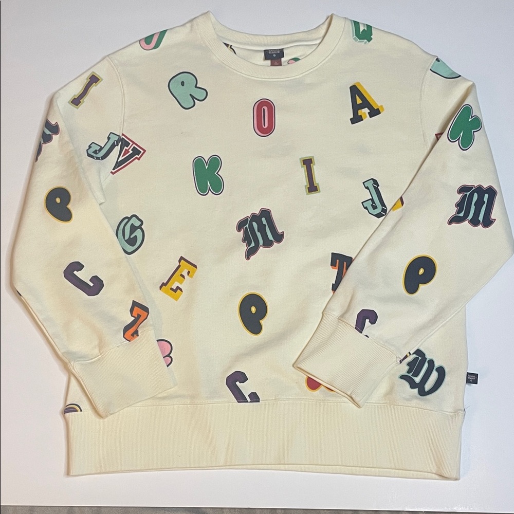 Rowing Blazers. Alphabet Crewneck Sweatshirt. Large.
